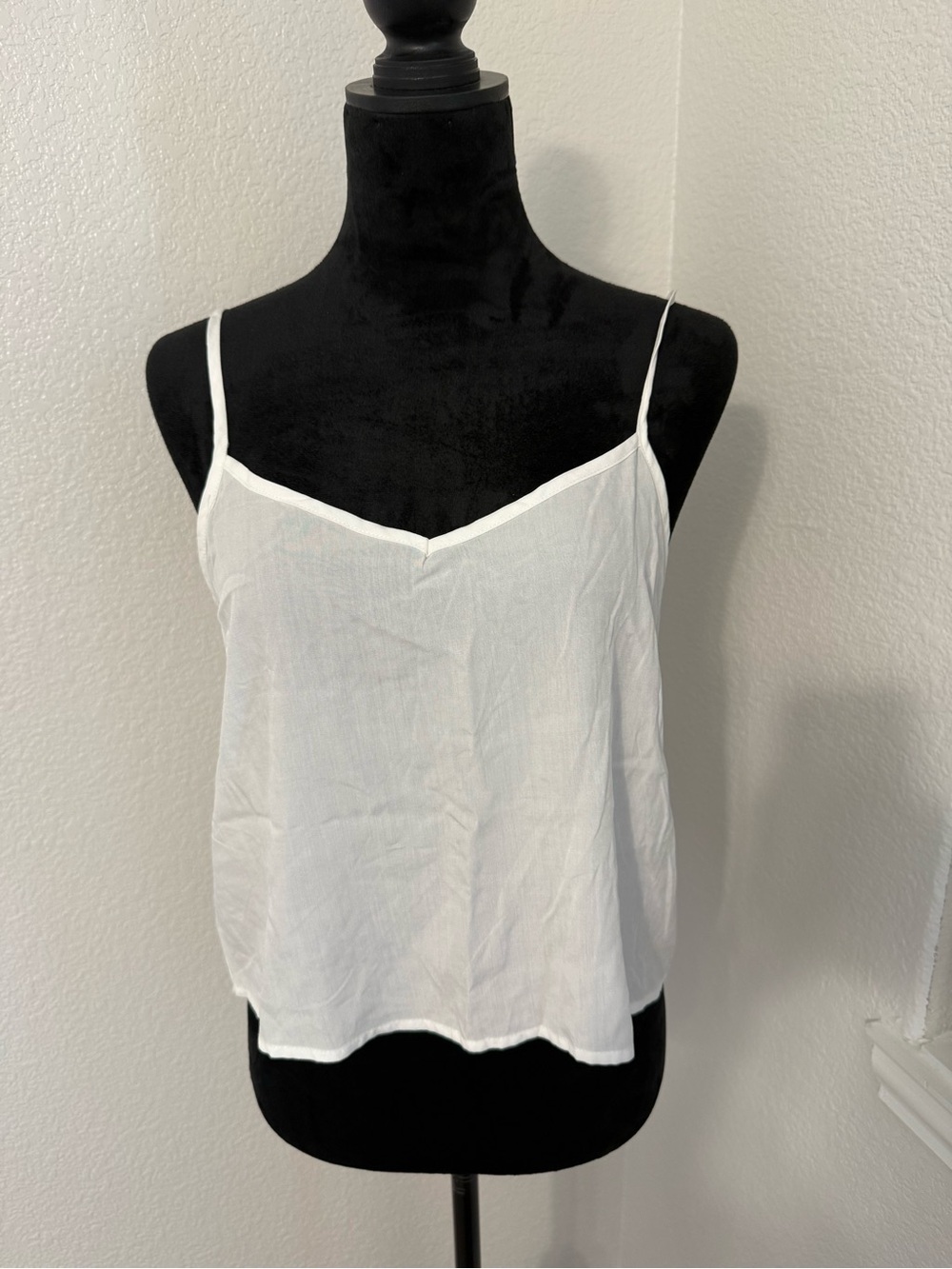 ECHE White Spaghetti-Strap Cami Top